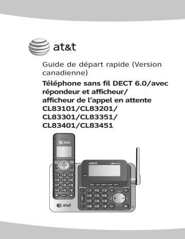 AT&T CL83401 Guide de démarrage rapide | Fixfr