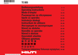 Hilti TE 805 Manuel utilisateur