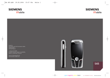 Siemens S65 Mode d'emploi | Fixfr