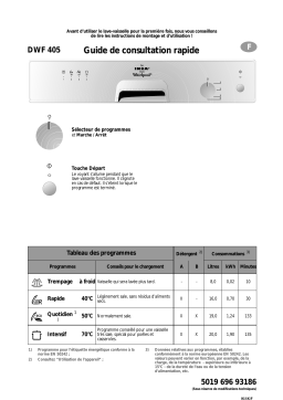 Whirlpool DWF 405 B - Ikea Manuel utilisateur