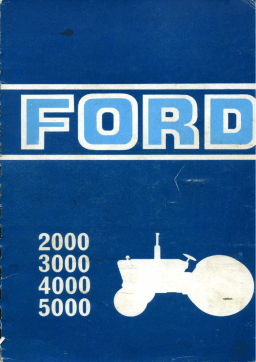Ford 5000 Tracteur Manuel utilisateur
