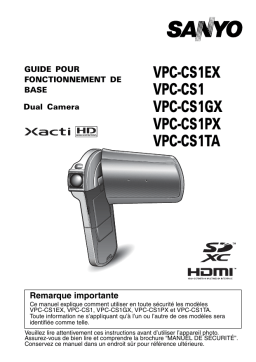 Sanyo VPC CS1GX Manuel utilisateur