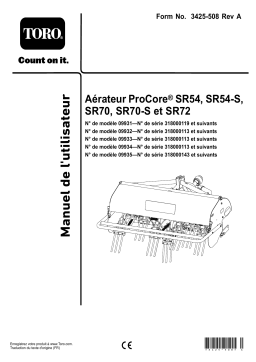 Toro ProCore SR54 Aerator Manuel utilisateur