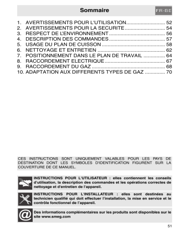Manuel du propriétaire | Smeg P1752X Manuel utilisateur | Fixfr