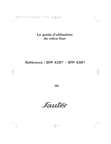 Manuel du propriétaire | sauter SFP430BF1 Manuel utilisateur | Fixfr