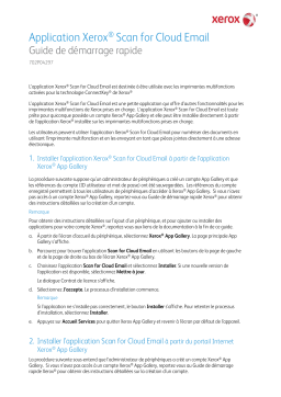 Xerox Scan To Cloud Email App Guide d'installation