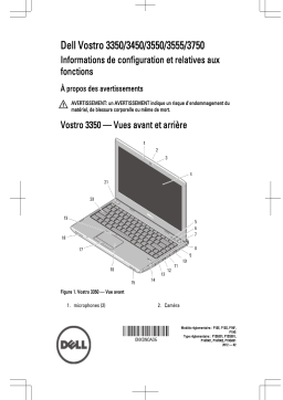 Dell Vostro 3550 laptop Guide de démarrage rapide