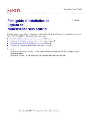 Manuel du propriétaire | Xerox Copycentre C118 Manuel utilisateur | Fixfr