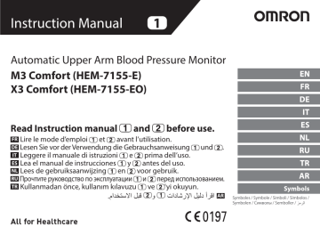 Manuel du propriétaire | Omron X3 Comfort - HEM-7155-EO Manuel utilisateur | Fixfr