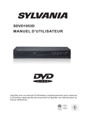 Sylvania SDVD1053D PROGRESSIVE SCAN COMPACT DVD PLAYER Manuel du propriétaire | Fixfr