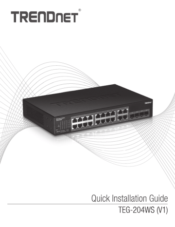 Trendnet RB-TEG-204WS 20-Port Gigabit Web Smart Switch Manuel utilisateur | Fixfr