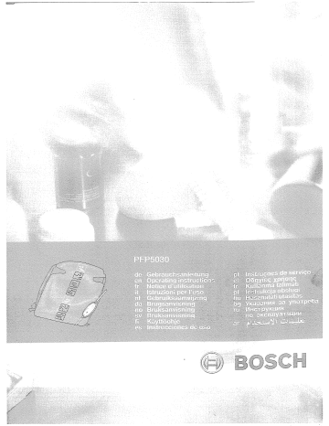 Bosch PFP 5030 Manuel utilisateur | Fixfr