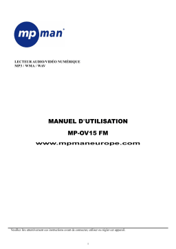 MPMan MP OV15 FM Manuel utilisateur