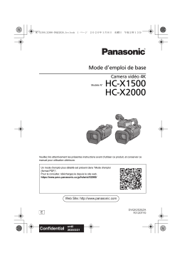 Panasonic HC X2000 Mode d'emploi