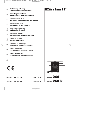 Manuel du propriétaire | EINHELL RT-SP 260 Manuel utilisateur | Fixfr