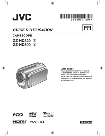 GZ HD300, HD300E | Mode d'emploi | JVC GZ HD320, HD320E Manuel utilisateur | Fixfr
