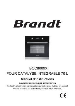 Brandt BOC8000X Manuel utilisateur