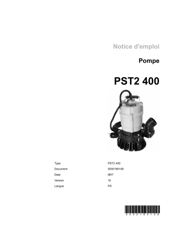Wacker Neuson PST2400 Submersible Pump Manuel utilisateur | Fixfr