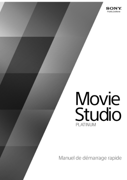 Sony Vegas Movie Studio 13 Platinium Suite Manuel utilisateur