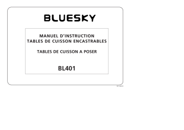 Manuel du propriétaire | Bluesky BL 401 Table de cuisson Manuel utilisateur | Fixfr