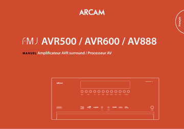 Manuel du propriétaire | Arcam FMJ AV888 Manuel utilisateur | Fixfr