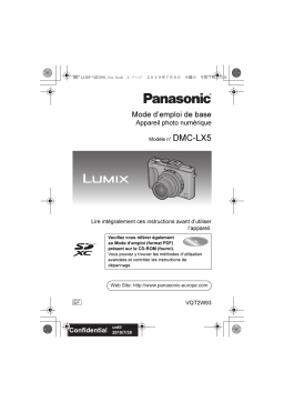 Panasonic DMC LX5 Mode d'emploi