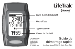 LifeTrak Fit 400 Manuel utilisateur