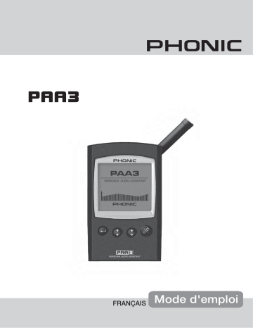 Manuel du propriétaire | Phonic PAA3 Manuel utilisateur | Fixfr