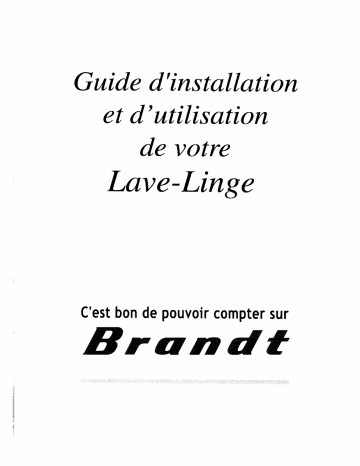 Manuel du propriétaire | Brandt PREMIA F151 Manuel utilisateur | Fixfr