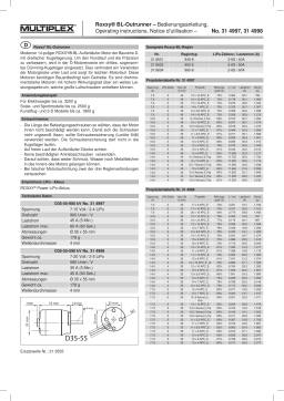 MULTIPLEX Roxxy Bl Outrunner D35 55 590kv Manuel du propriétaire