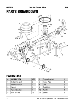 Power Fist 8680878 5 cu. ft Gasoline Cement Mixer Manuel utilisateur