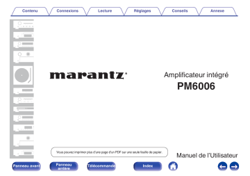 Manuel du propriétaire | Marantz PM6006 Manuel utilisateur | Fixfr