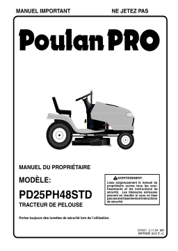 Poulan PD25PH48STD Manuel utilisateur