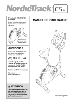 NordicTrack NTEVEX75909.1 Manuel utilisateur