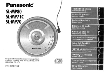 Manuel du propriétaire | Panasonic SL-MP70EG Manuel utilisateur | Fixfr