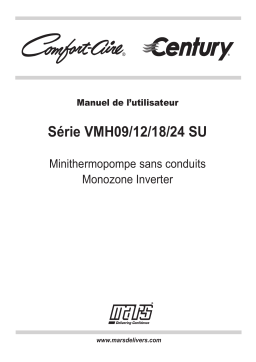 COMFORT-AIRE A-VMH24SU-1 MINISPLIT HP ULTRA HEAT SINGLE Manuel utilisateur