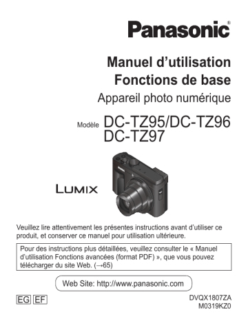 DC TZ95 | DC TZ96 | Panasonic DC TZ97 Manuel utilisateur | Fixfr