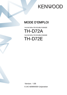 Kenwood TH-D72A Manuel utilisateur