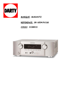 Marantz RC5001SR Manuel utilisateur