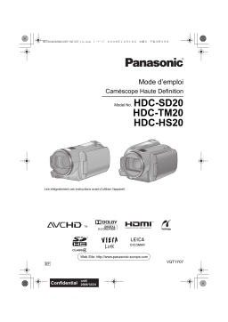 Panasonic HDC-TM20 Manuel utilisateur