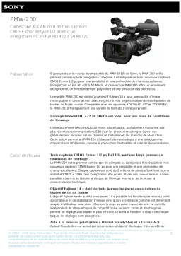 Sony HXR-NX70 Manuel utilisateur