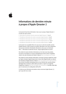 Apple Qmaster 2 Manuel utilisateur