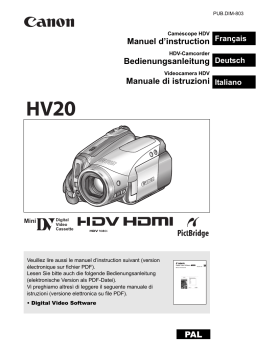 Canon HV20 Manuel utilisateur