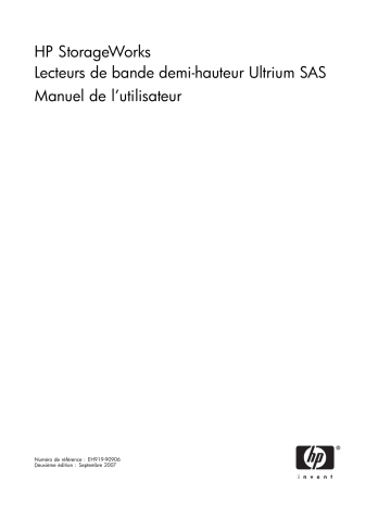 Manuel du propriétaire | HP STORAGEWORKS ULTRIUM 920 TAPE DRIVE Manuel utilisateur | Fixfr
