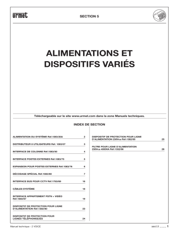 urmet domus MT124-030 F - Système 2VOICE Manuel utilisateur | Fixfr