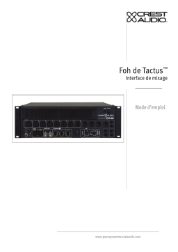 Crest Audio Tactus.FOH 8/8 SoundGrid Server Manuel utilisateur