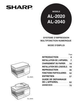 Sharp AL-2040 Manuel utilisateur