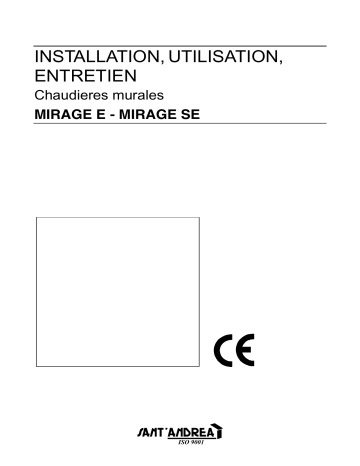 Manuel du propriétaire | SANT ANDREA MIRAGE E Manuel utilisateur | Fixfr