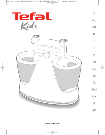 Manuel du propriétaire | Tefal MINI SORBETIERE Manuel utilisateur | Fixfr