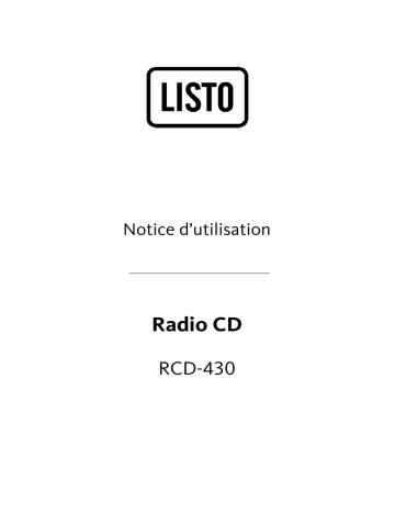 Manuel du propriétaire | Listo RDO-121 Manuel utilisateur | Fixfr